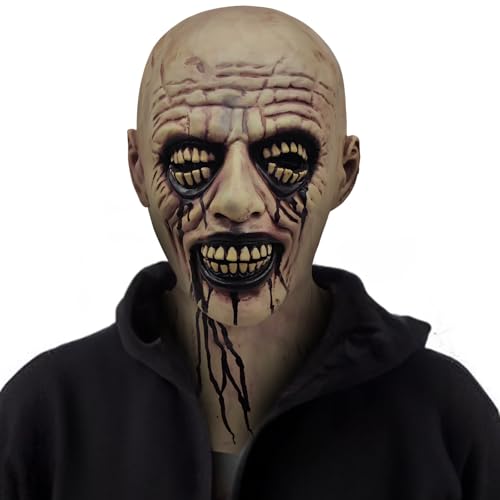 JIMACRO Máscara de terror realista, máscara de Halloween latex, máscara de Halloween para festa de disfarces de carnaval Halloween