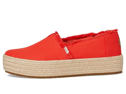 Image of TOMS Women's Valencia Platform Espadrille, Textile Upper, OrthoLite Insole