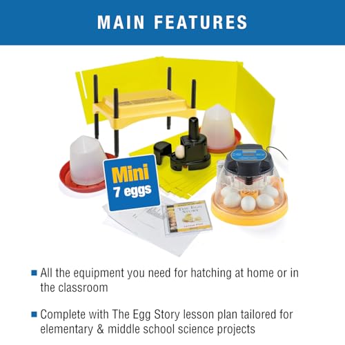 Brinsea Mini II Advance Egg Incubator Classroom Kit Brooder Pack for Students with Lesson Plan, Egg Scope, EcoGlow Brooder, Plastic Chick Enclosure, Feeder and Drinker for Hatching Chicks, Ducklings