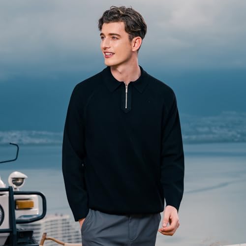 Men's Polo Sweater Trend Cool Sweater Men's Coat Spring and Autumn Knitted Sweater2