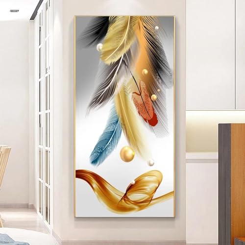 Toile plumes de qualité supérieure 80x160cm montée sur cadre en bois robuste