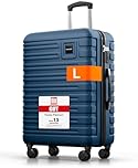 Travely Polycarbonat Koffer Groß 67cm L - 60L Innenvolumen - sehr robuster Hartschalenkoffer mit sanften Rollen & TSA Schloss, Reisekoffer, Handgepäck Koffer, Reisekoffer mit Rollen