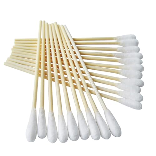 DOITOOL 200個 入り綿棒 清掃用綿棒 木製スティック 高吸収コッシングルチップ 耐久性ハンドル付き クリーンルーム専用 清掃グッズ兼用