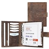 kalender a5 2019 *** SONDERPREIS - Nur für kurze Zeit *** VIELFÄLTIGE EINSATZMÖGLICHKEITEN: Mit dem ALMADIH A5 Leder-Terminplaner sind Sie bestens vorbereitet für jedes Meeting - Hochwertige Ledermappe aus echtem Premium-Leder, für einen überzeugenden Auftritt vor Klienten und Kollegen