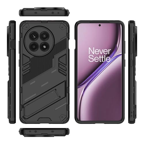 uPbgEVF Ή@ for OnePlus 13 LbNX^h 2 in 1 [PC + TPU] h~X}zP[X Black