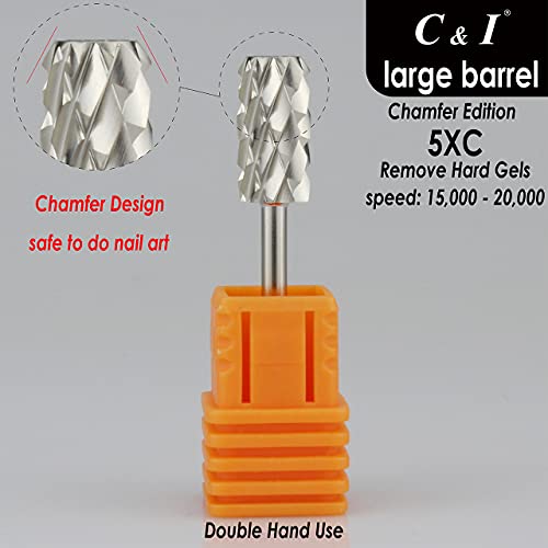 Punta para taladro de uñas C & I Large Barrel, edición Chamfer miniatura 2