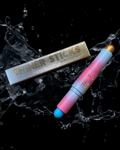 Image of SHINER STICKS Dual-colored Applicator Athletic Sunscreen Sticks, 14 Colors, SPF30 UVA & UVB Protection, Water-Resistant, Moisturizer, Glare Reduction, Easy application & removal (Blue & Gold)