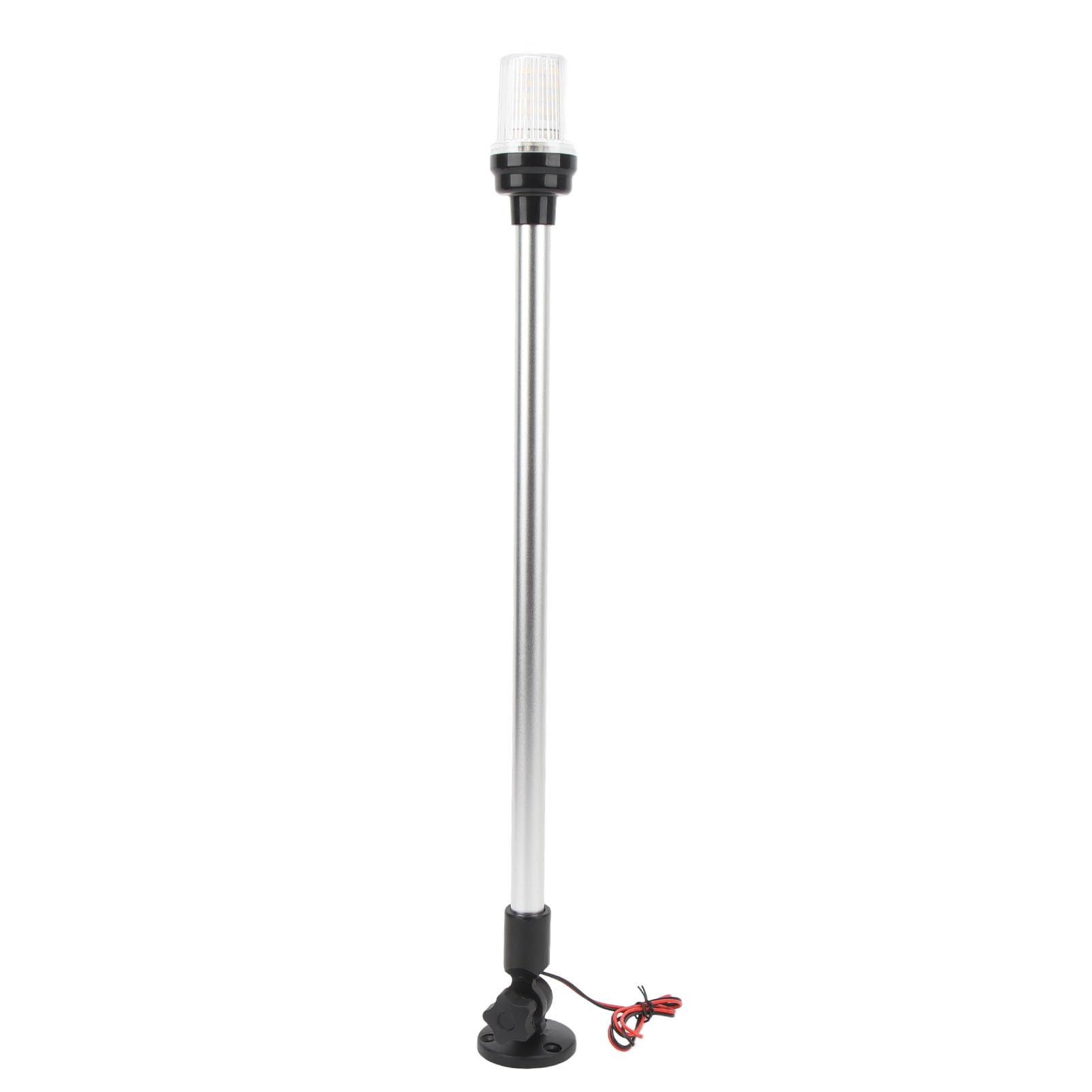 Luce di Poppa per Barca Pieghevole da 22 Pollici, 63 LED, visibilità a 360 Gradi, Impermeabile IP66, Ideale per Pontone, Yacht, Barche da Pesca