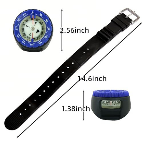 Brújula de buceo impermeable para muñeca Scuba Compass 5ATM con estuche miniatura 5