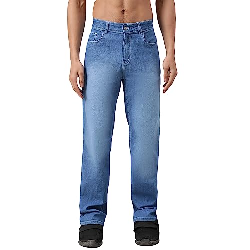 Image of KOTTY Men's Relaxed Fit Straight-Leg Jeans|Comfortable & Durable Denim Jeans