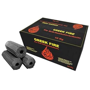 10 kg Greek Fire Profi-Holzkohlebriketts