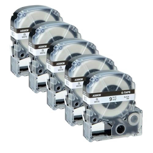 5 �p�b�N���n�ɍ��̃��x���e�[�v 9mm AS9KW LA-3WBN LW-400 LW-300 LW-700 LW600P K200BL ���x���v�����^�[�ƌ݊�������