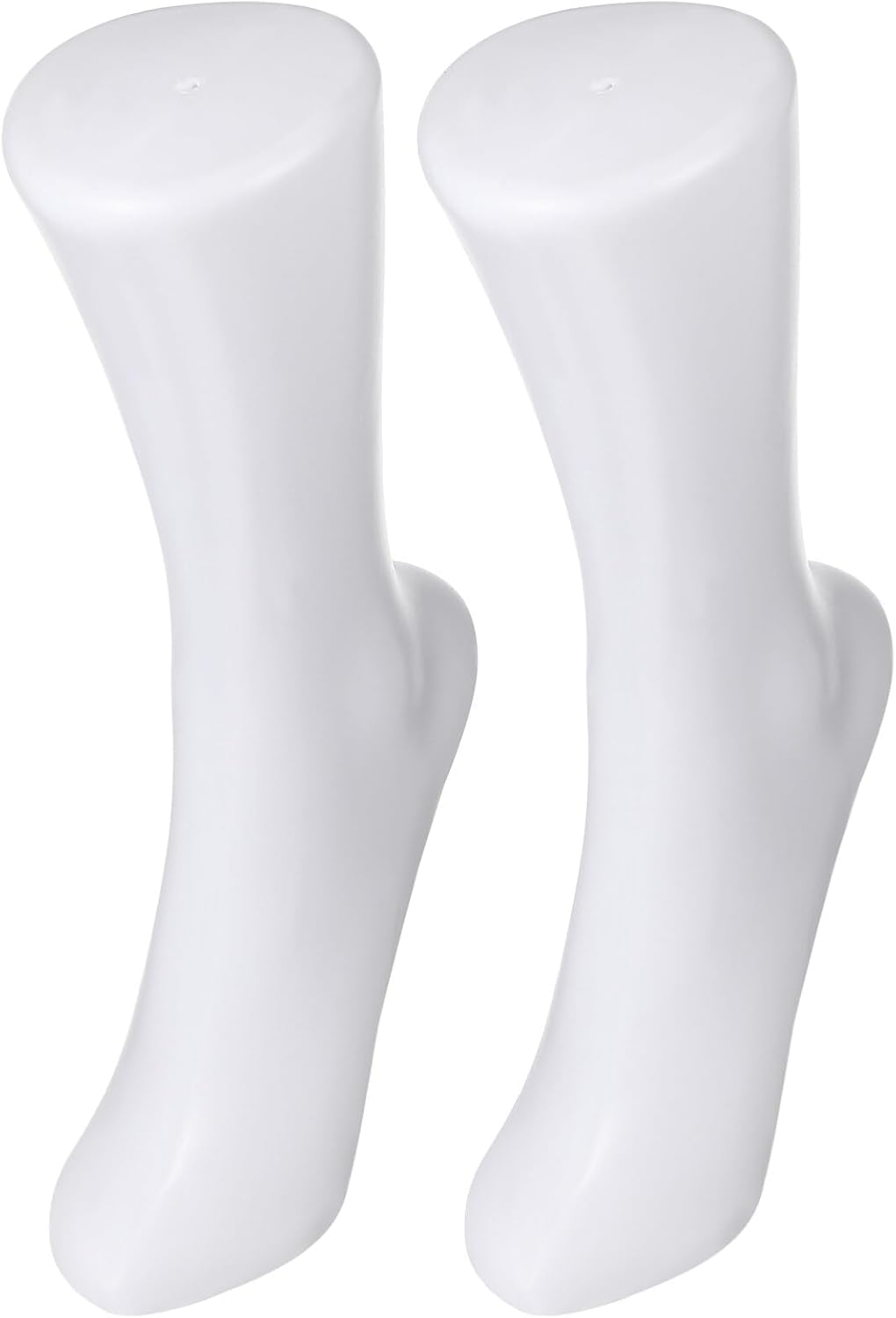2Pcs Sock Model Display Plastic Women Foot Model White Foot Mannequin Shoe Stretcher for Retail Socks Foot Sandals Jewelry Ankle Chain Display Prop