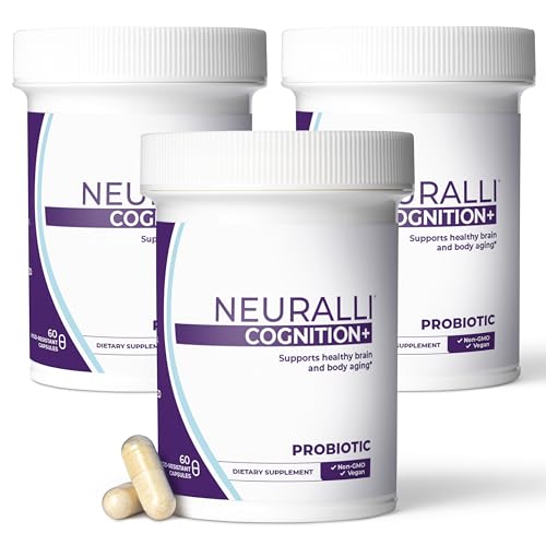 Bened Life Neuralli Cognition+ Probiotic Brain Health Supplement for Short Term Memory (Ages 50+) with Clinically Studied Strains (90-Day Supply)