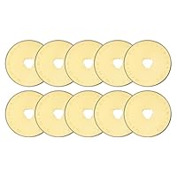 Treki 10 Stück 45mm Rollschneider Ersatzklingen Rollmesser Klingen Rollschneider, Titan Ersatzklingen Rundklingen Stoffschneider Rollschneider für Stoff Leder Papier