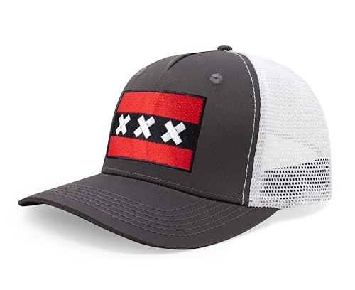 Image of International Tie City Hat for Men and Women, Adjustable Snapback Trucker Baseball Cap with Embroidered Patch