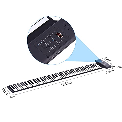 Btuty Silicone Portable 88 Touches Roll Up Piano Électronique Clavier USB Built-in Li-ion et haut-parleur avec une… - Les Beatles, Paul McCartney, John Lennon, RIngo Starr, George Harrison Btuty Silicone Portable 88 Touches Roll Up Piano Électronique Clavier USB Built-in Li-ion et haut-parleur avec une… – Image 3