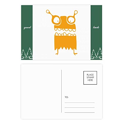 Cartes postales alien créature jaune 5,7 x 3,8 pouces