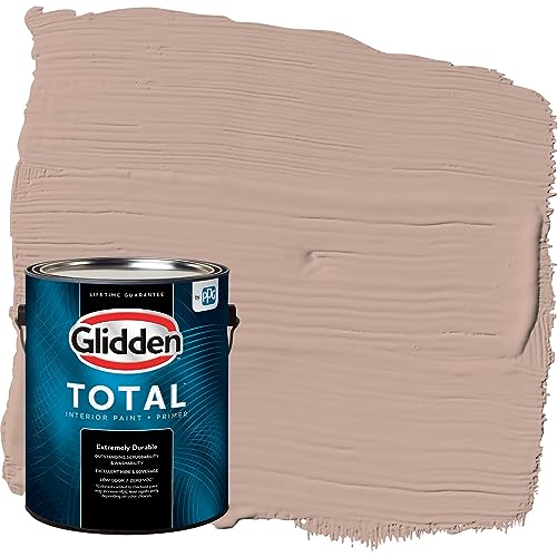 Glidden Total Interior Wall Paint & Primer All-in-One, Taupe Tapestry/Beige, Semi-Gloss, 1 Gallon