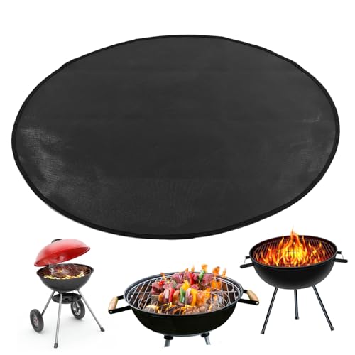 BESPORTBLE Outdoor Fire Pit Mat Large 30'' Circle Fireproof Grill Pad Heat Resistant Stain-Resistant for Stove