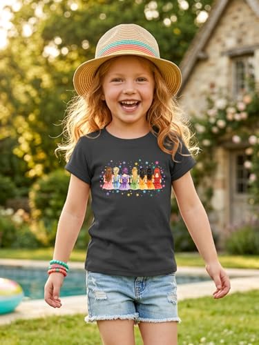 Image of Magical Girl Shirt Cute Snacks Graphic Tee Toddler Kids Girls Holiday Short Sleeve Outfits Tops 3-10 Years