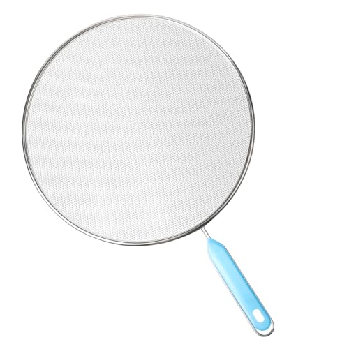 Frying Pan Splatter Guard Splatter Splash Screen for Frying Pan Mesh Splash Splatter Guard for Frying Pan Stainless Steel Splatter Screens Frying Pan Cover for Cooking Frying Pans Pots Frying Pan 29CM