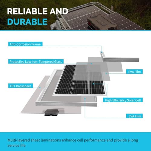Renogy 200W 12V N-Type RV Solar Panel Kit with Adventurer 30A Controller - image 3