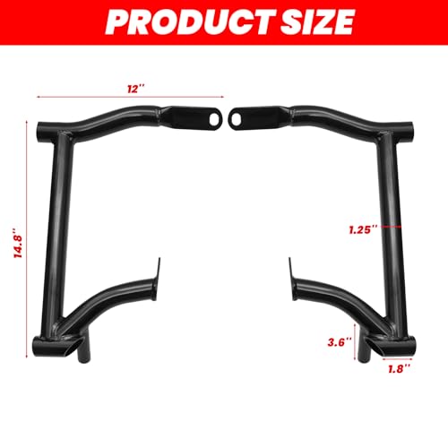Saddlebag Guards Crash Bar Bracket, Negro, para Harley 2014-2026, compatible con Touring Electra Glide Street Glide Road Glide Road King, Guardabarros miniatura 5