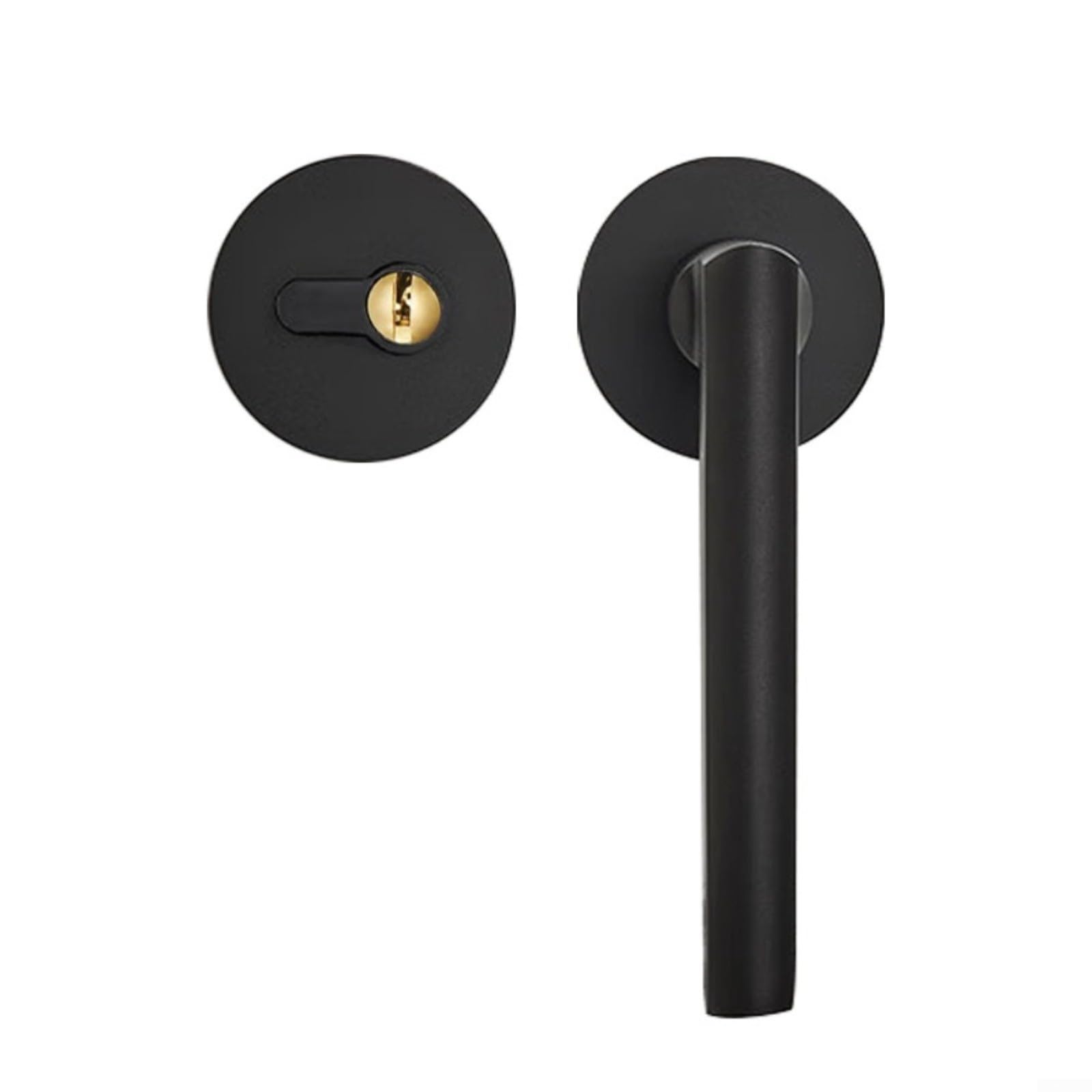 Serrure de porte noire avec piège magnétique en acier inoxydable