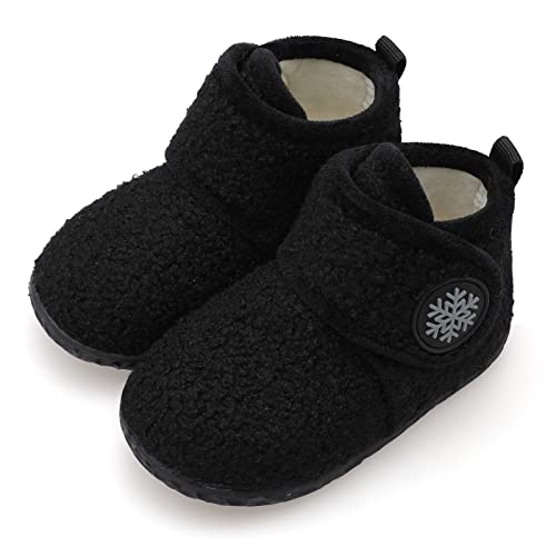 FEETCITY Infant Ankle Booties Baby Cotton Booties Girls Boys Slippers Soft Bedroom Shoes Toddler...