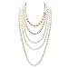 Produktbild BABEYOND Modische Imitation Perlen Kette Flapper Art Deco 1920s Gatsby Kostüm Accessoires Lange Perle Halskette 150 cm / 59" (Multi Schichte Stil)
