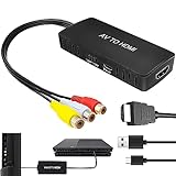 Plug and Play: il convertitore da RCA a HDMI con cavo HDMI dispone di un design plug and play, non è necessario alcun driver o software aggiuntivo, alimentazione tramite un cavo micro USB (incluso), può essere collegato alla maggior parte dei 5V-1A. Convertitore da AV a HDMI Design compatto e leggero per una facile conservazione e trasporto, perfetto per configurazioni di home entertainment o in viaggio.