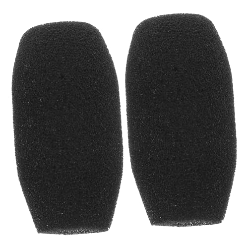 BESPORTBLE 2Pcs Lapel Microphone Covers Soft Sponge Windscreen Noise Reduction Protector for Headset Microphones Lightweight and Easy to Install Compatible with Various Lapel Styles