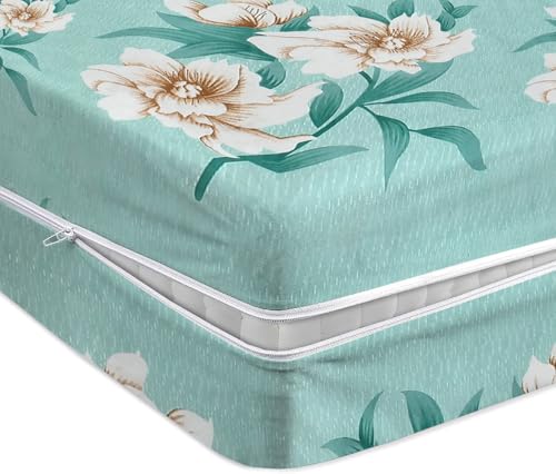 Image of VAS COLLECTIONS Cotton Feel Ultra Soft Mattress Protector Single Bed, 72x36 Inches | Breathable - Hypoallergenic Fitted Bed Protector /Mattresses Cover (72 inchx36 inch - Single, Light Green)