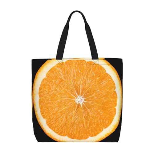 Orange Slice Print Tote Bag Large Women Casual Shoulder Bag Handbag For Outdoors Holiday Weekender Travel Gifts