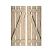 Ekena Millwork SHUBSZ Faux Wood Shutters (Per Pair) Rustic Spaced n-Batten w/Z-Board, 11 1/2"W x 34"H, Hand Hewn