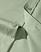 DEMEANOR Sage Green Mens Dress Shirt Long Sleeve Stretch Wrinkle Free Wedding Formal Business Button Down Shirt Large