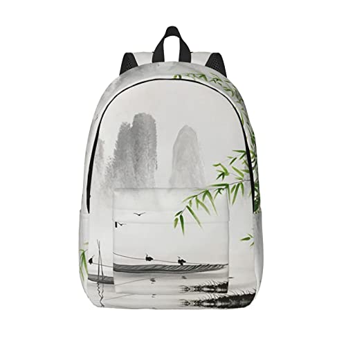 Sac à dos ordinateur portable et voyage antichoc style paysage pour fille et garçon