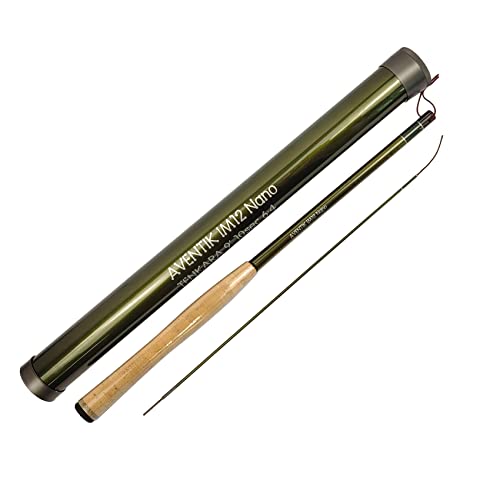 Aventik Tenkara Rods Pro IM12 Nano 6:4 Action-Mini-Größen, alle Wasserbedingungen, hochwertige Carbon-Schlauchverpackung, zusätzliche Ersatzabschnitte enthalten, Tenkara-Fliegenruten (3,9 m, 10 Sek.)