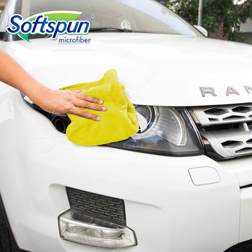 SOFTSPUN Microfiber Cloth 40x40 cms Multi-Color - Thick Lint & Streak-Free Multipurpose Cloths - Automotive Microfibre Towels for Car Bike Cleaning Polishing Washing & Detailing… (Image - 6)