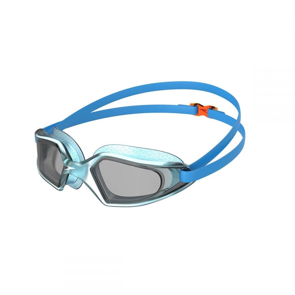 Speedo Unisex Kinder Hydropulse Schwimmbrille | Bequeme Passform | Verstellbares Design | Anti-Beschlag | Wasserdicht Poolblue/Chilliblue/Lghtsmoke One Size