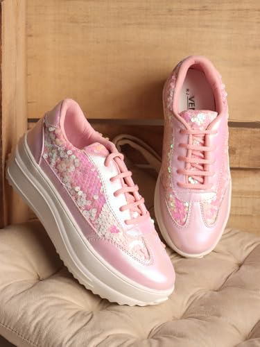 Image of Vendoz Women Party & Casual Glitter Wedding Bridal Sneakers