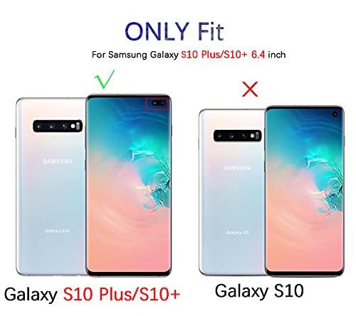 Image of Case for Galaxy S10 Plus, 3-in-1 Ultra-Thin Slim Hard PC Case Cover Anti-Scratches 360 Degree Full Body Protective Cover Compatible with Samsung Galaxy S10+ Plus (Red+Black+Red)