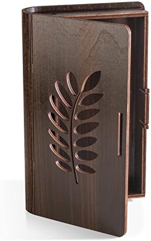 Handmade Wooden Gift Box - Keepsake Memory Box, Trinket Holder, Unique Gift Box holder for Jewelry, Gift card, Souvenir for Birthday, Christmas, Baby or Bridal Shower, Him or Her (Single Leaf)