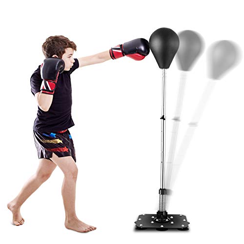 newtend Reflex Speed Punching Bag with Stand Boxing Punching Bag - Height Adjustable