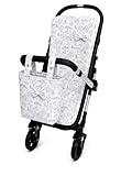 Colchoneta Carrito Bebé Universal 36x77 cm para Silla de Paseo + Bolsa – Funda Acolchada Algodón Transpirable Antideslizante, Colchoneta Verano Carro Bebé