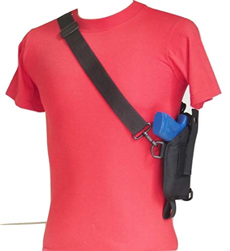 Bandolier Shoulder Holster for Shield EZ 2.0 S&W M&P, 9mm & 380 and M&P 2.0 Compact 22 Pistols Both with 3.675" - 3.8" Barrels Black - Image 3