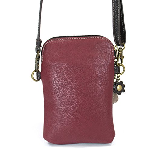 Image of CHALA Dog Collection Cell Phone Crossbody Purse-Women PU Leather /Canvas Multicolor Handbag with Adjustable Strap
