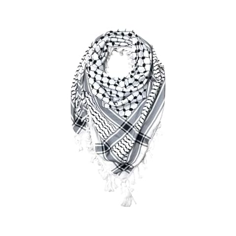 Anlising Scarf Arab Wrap with Tassel, Muslim Headscarf, Square Scarf, Head Neck Scarf, Muslim Turban, Arabic Tassel Scarf, for Muslim Ramadan Islamic Decorations, for Men and Woman (49.2x49.2Inches) Cover