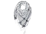 Anlising Scarf Arab Wrap with Tassel, Muslim Headscarf, Square Scarf, Head Neck Scarf, Muslim Turban, Arabic Tassel Scarf, for Muslim Ramadan Islamic Decorations, for Men and Woman (49.2x49.2Inches)